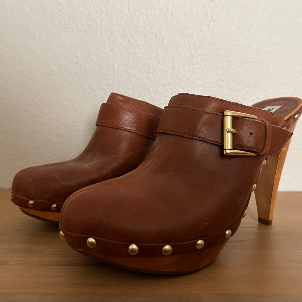Steve Madden High Heeled Brown Clogs